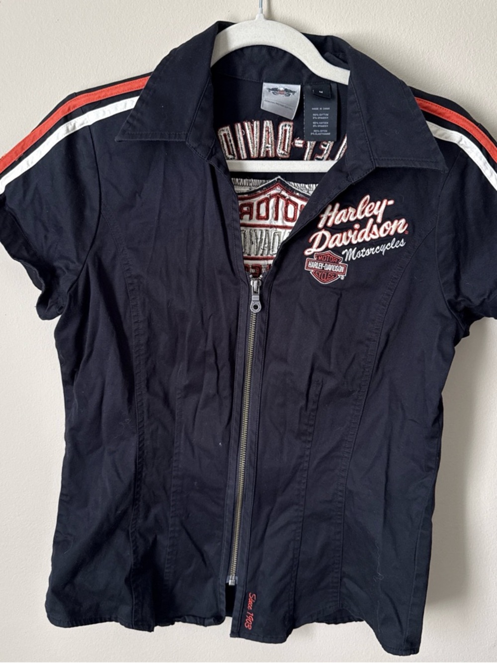 Harley-Davidson Black Utility Zip Up Shirt